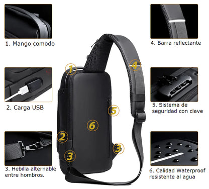 SafeBag™ BOLSO MOCHILA ANTIROBO CON CARGADOR