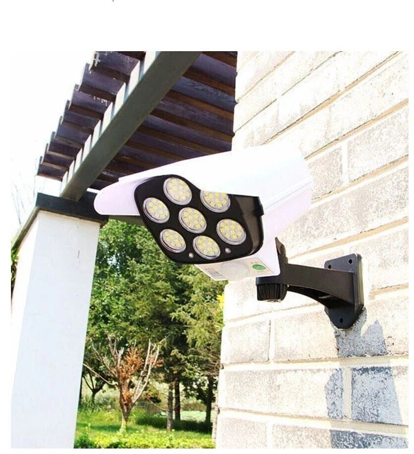 SolarGuard™ Foco led solar tipo cámara de vigilancia de exterior