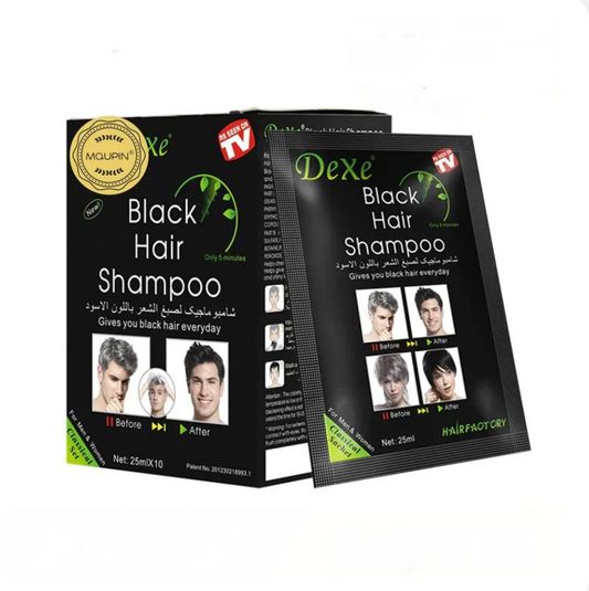 Shampoo Cubre Canas Color Negro Caja X12