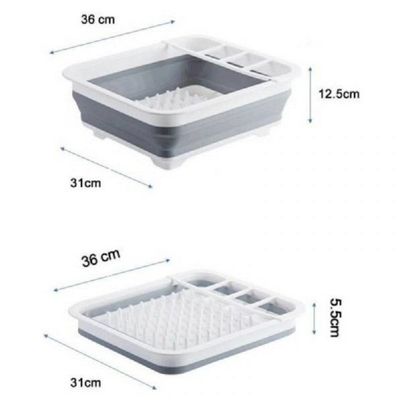 OrganizePro™ Escurridor de Loza Plegable